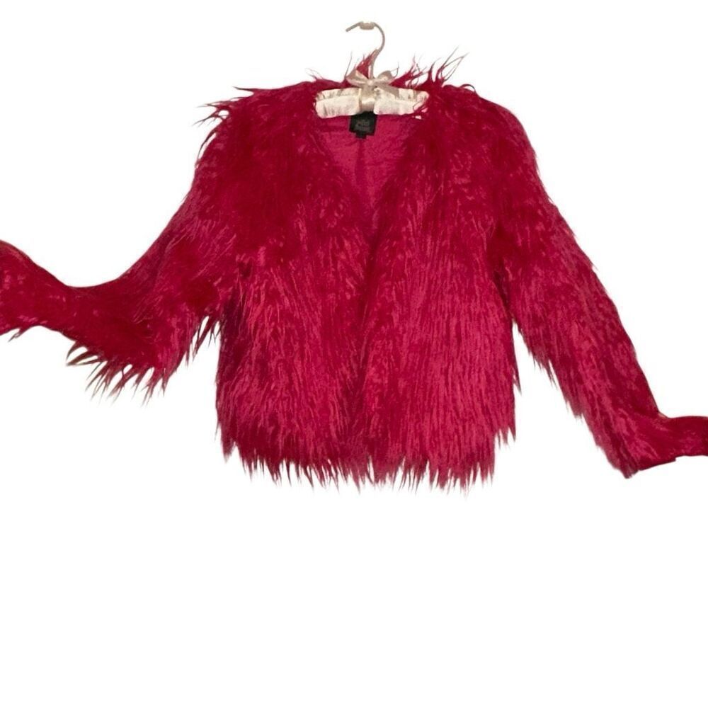 Wild Fable Fusia long faux hair jacket